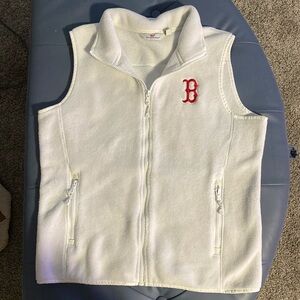 Vineyard Vines Boston Red Sox zip up fleece vest medium